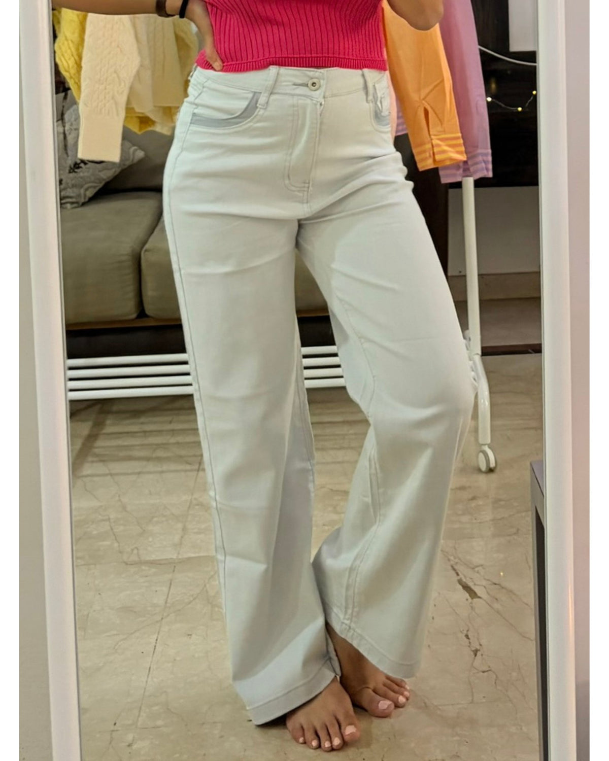 Ivory Ease Straight Fit Jeans
