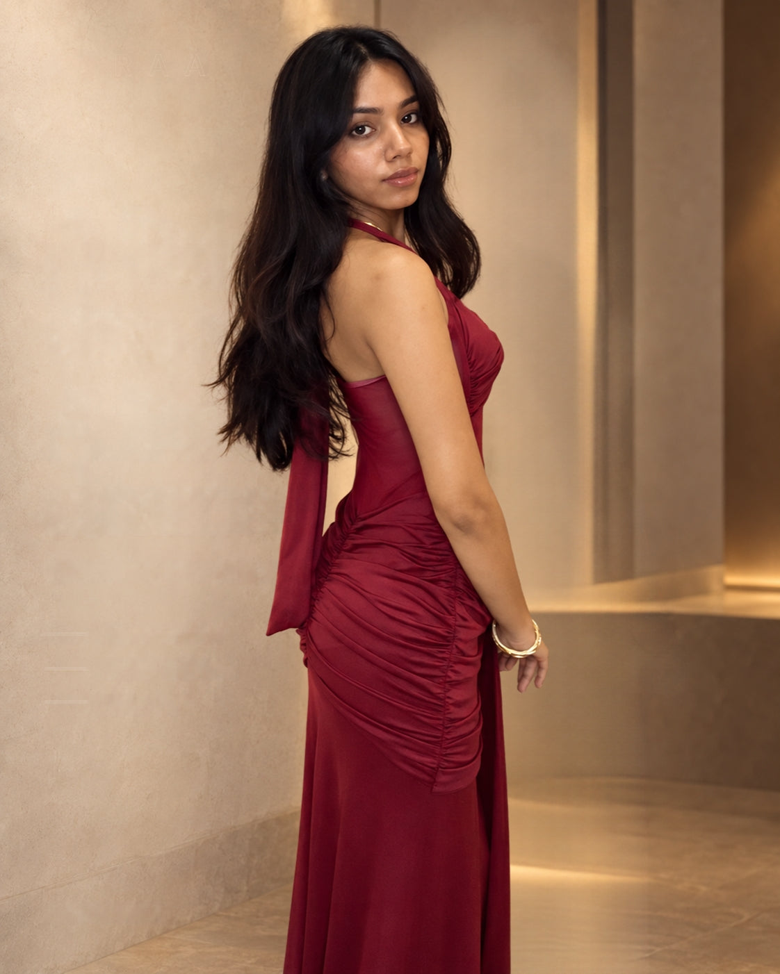 Halter Sheer Long Dress