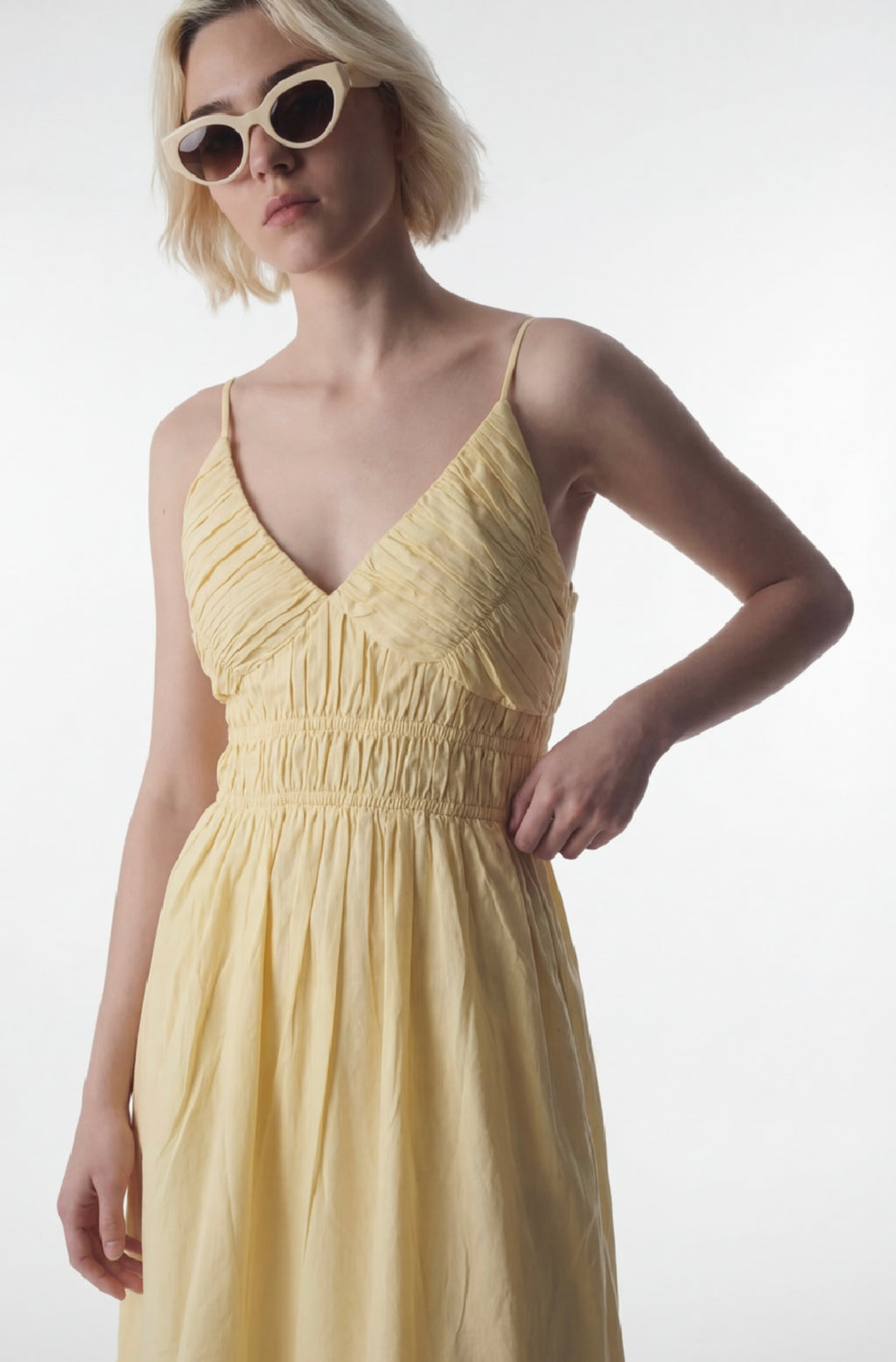 Elysia Smocked Midi Dress