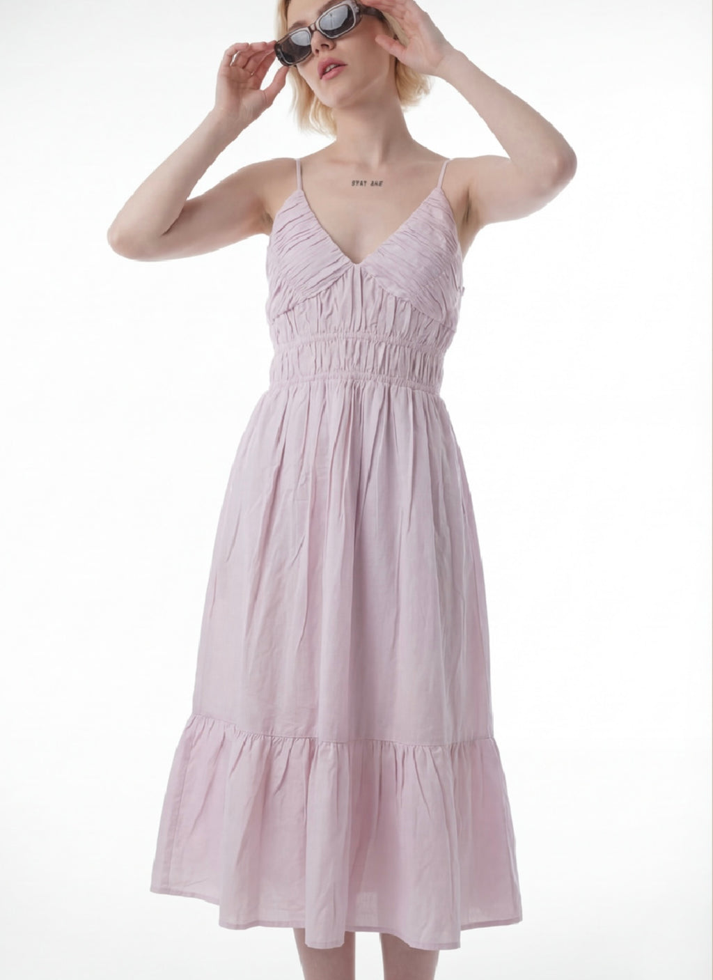 Elysia Smocked Midi Dress