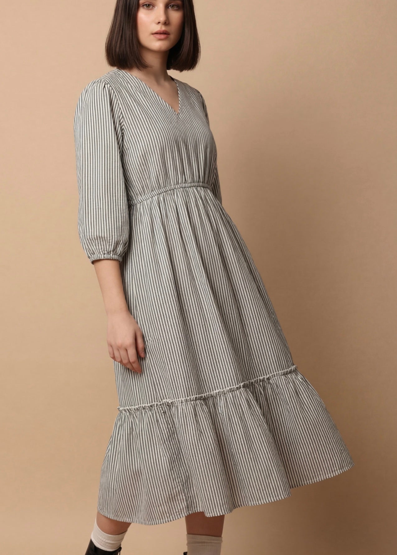 Everyday Stripe Midi Dress