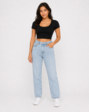 Three Back Strap Top