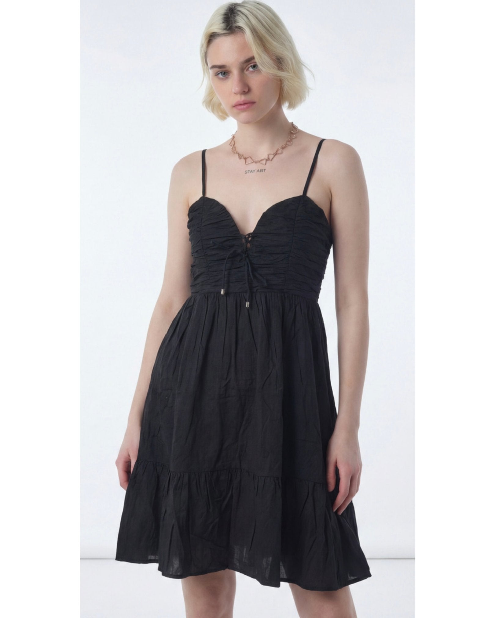 Rink's Coral Sunset Lace Dress