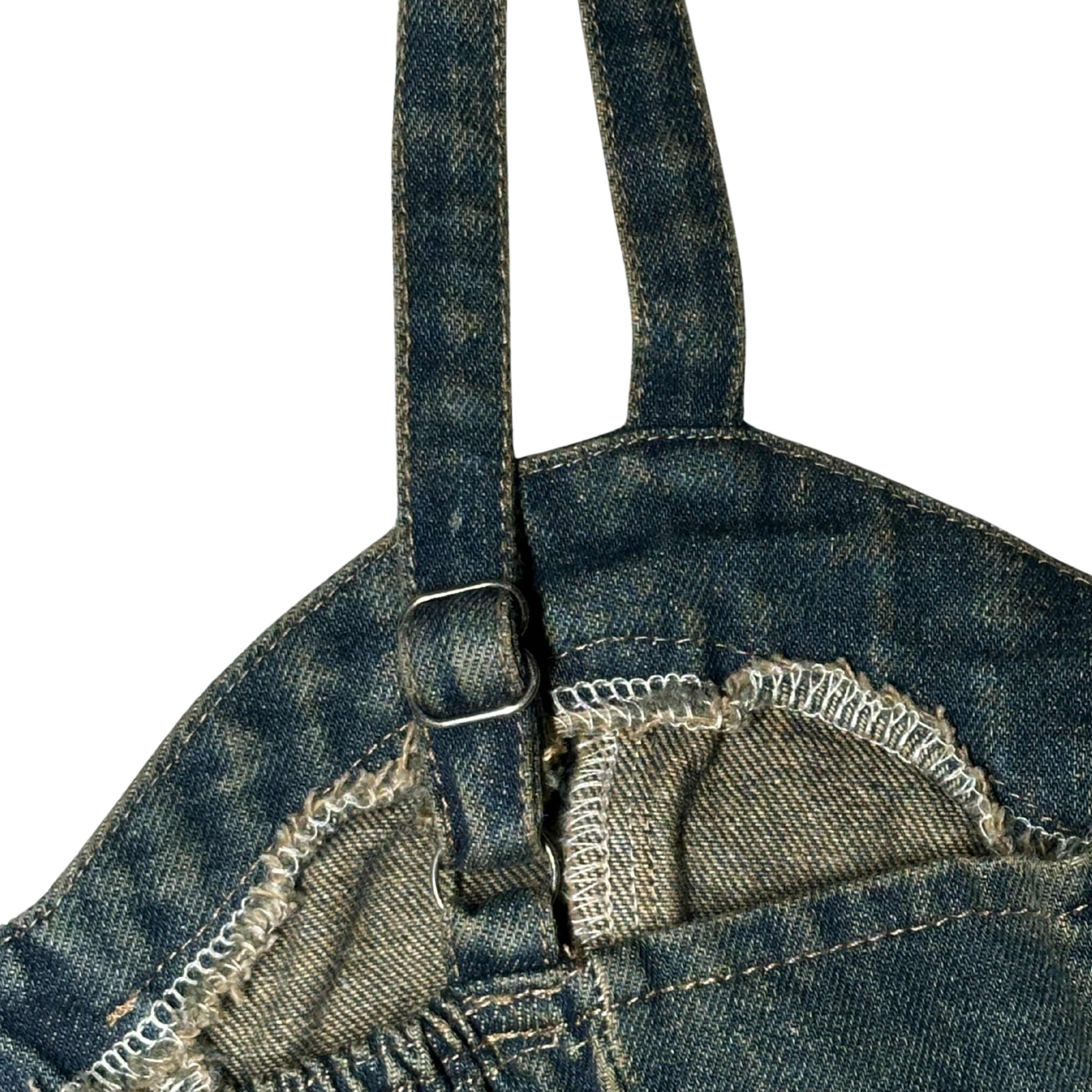 DENIM HEART BUSTIER TOP