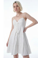Rink's Coral Sunset Lace Dress