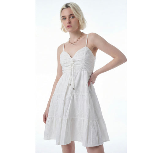 Rink's Coral Sunset Lace Dress