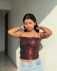 Sequin Slip Top