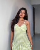Smoke Gingham Dress