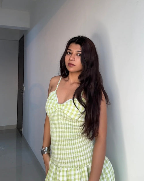Smoke Gingham Dress