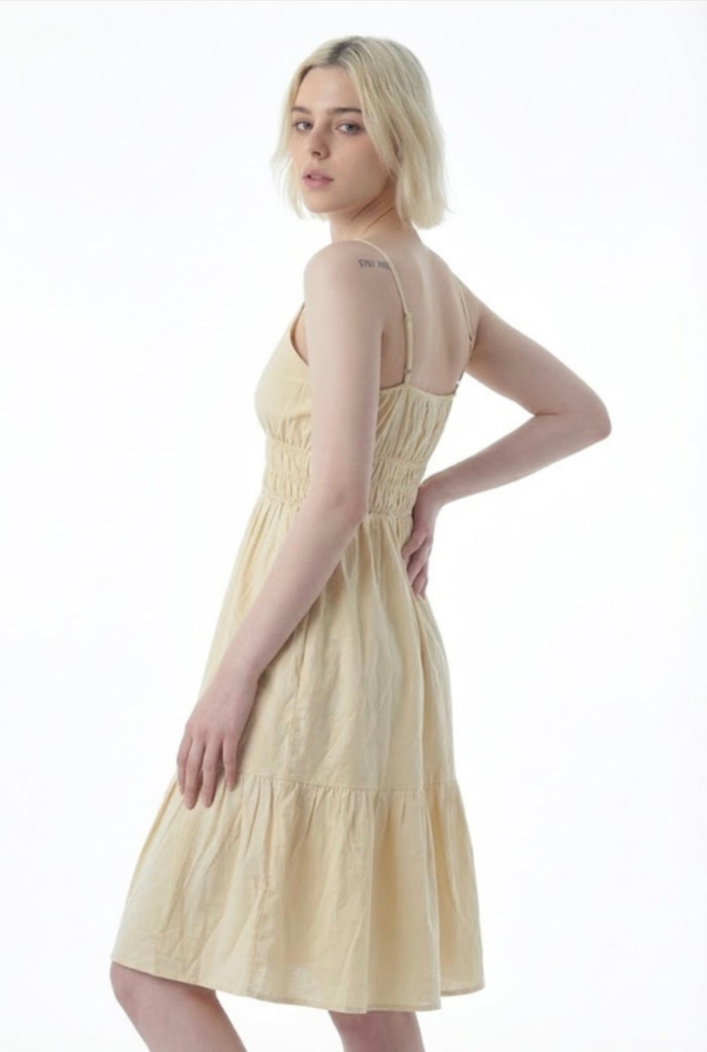 Elysia Smocked Midi Dress