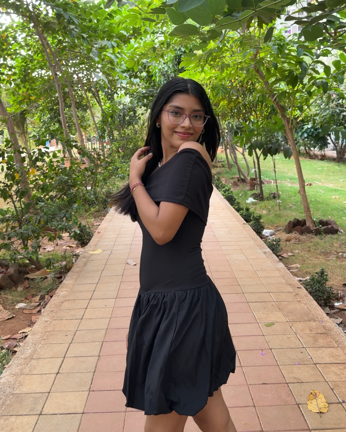 Off-Shoulder Bubble Mini Dress