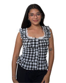 Gingham Ruffle Top