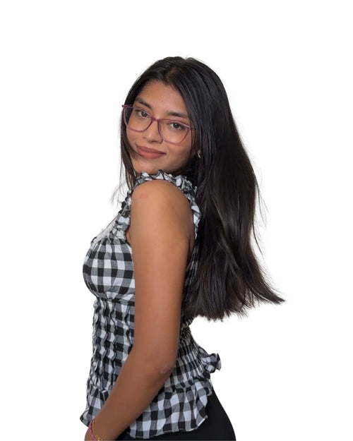 Gingham Ruffle Top