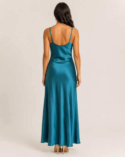 Slip Cowl Long Dress