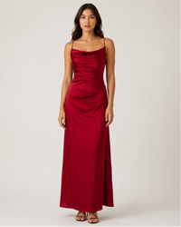 Slip Cowl Long Dress