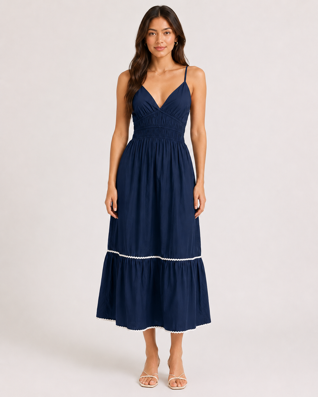 Strips Long Dress