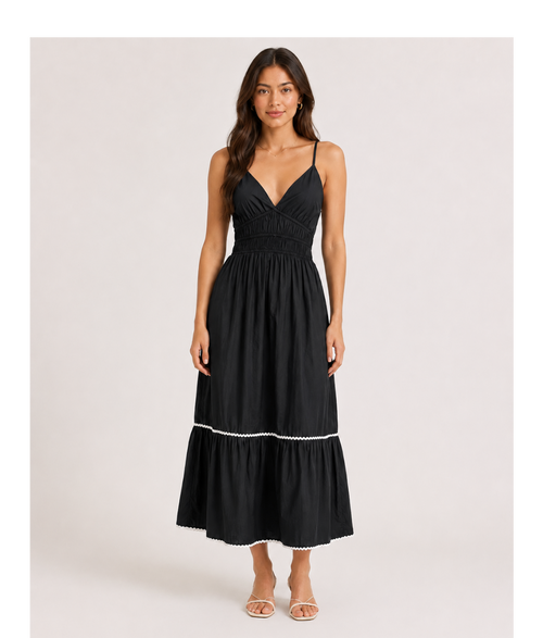 Strips Long Dress