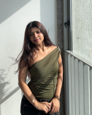 One-Shoulder Overlap Bodysuit