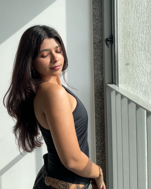 One-Shoulder Overlap Bodysuit