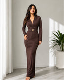 Ruched Long Dress