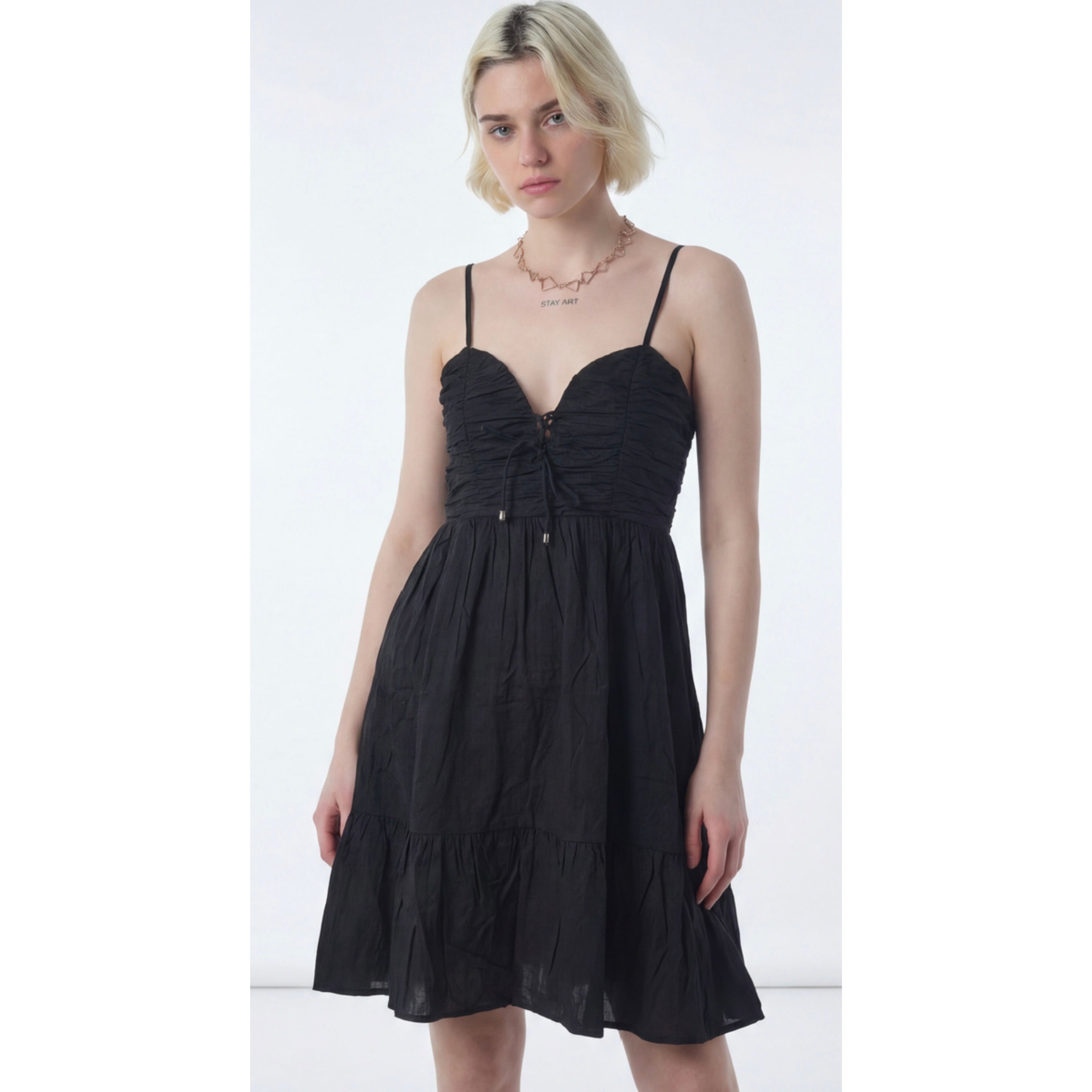 Rink's Coral Sunset Lace Dress