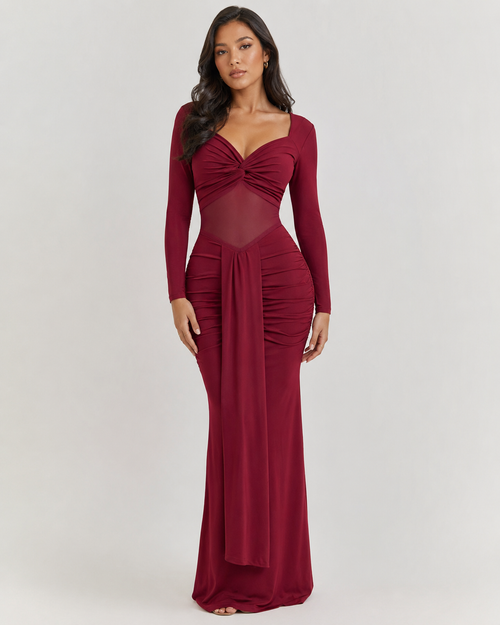 Mesh Sheer Long Dress