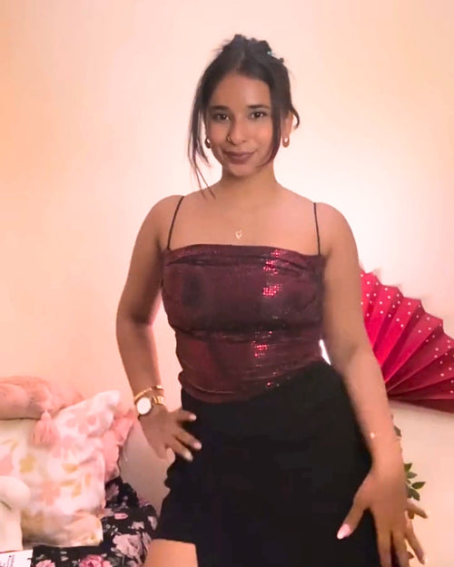 Sequin Slip Top