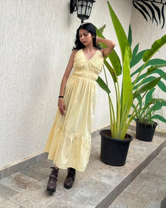 Elena Calf-Length Summer Dress