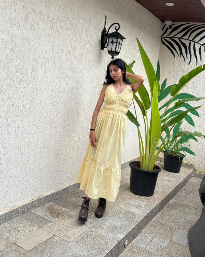 Elena Calf-Length Summer Dress