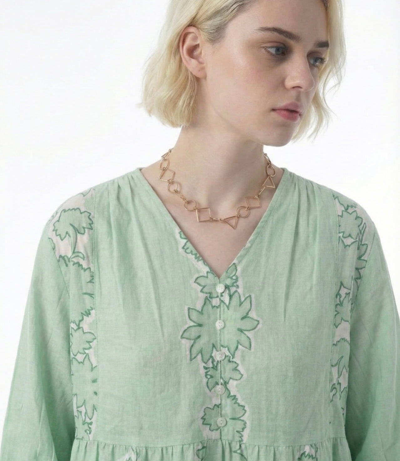 Bloom Tiered Linen Mini Dress