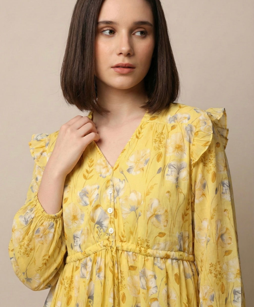 Soft Bloom Casual Midi Dress