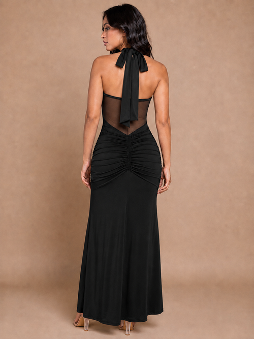 Halter Sheer Long dress