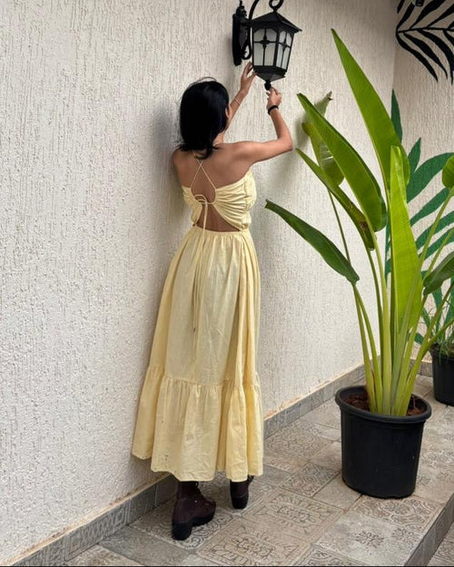 Elena Calf-Length Summer Dress