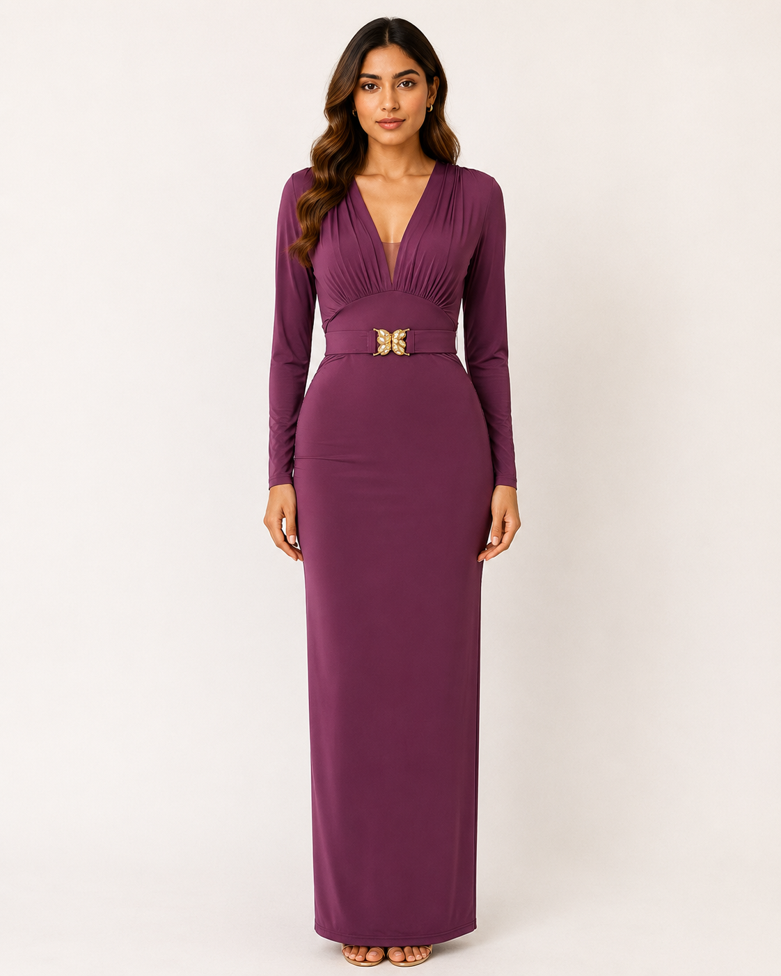 Ruched Long Dress