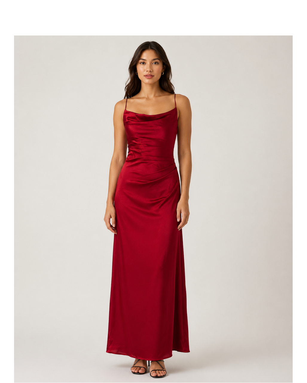 Slip Cowl Long Dress