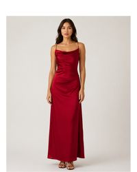 Slip Cowl Long Dress