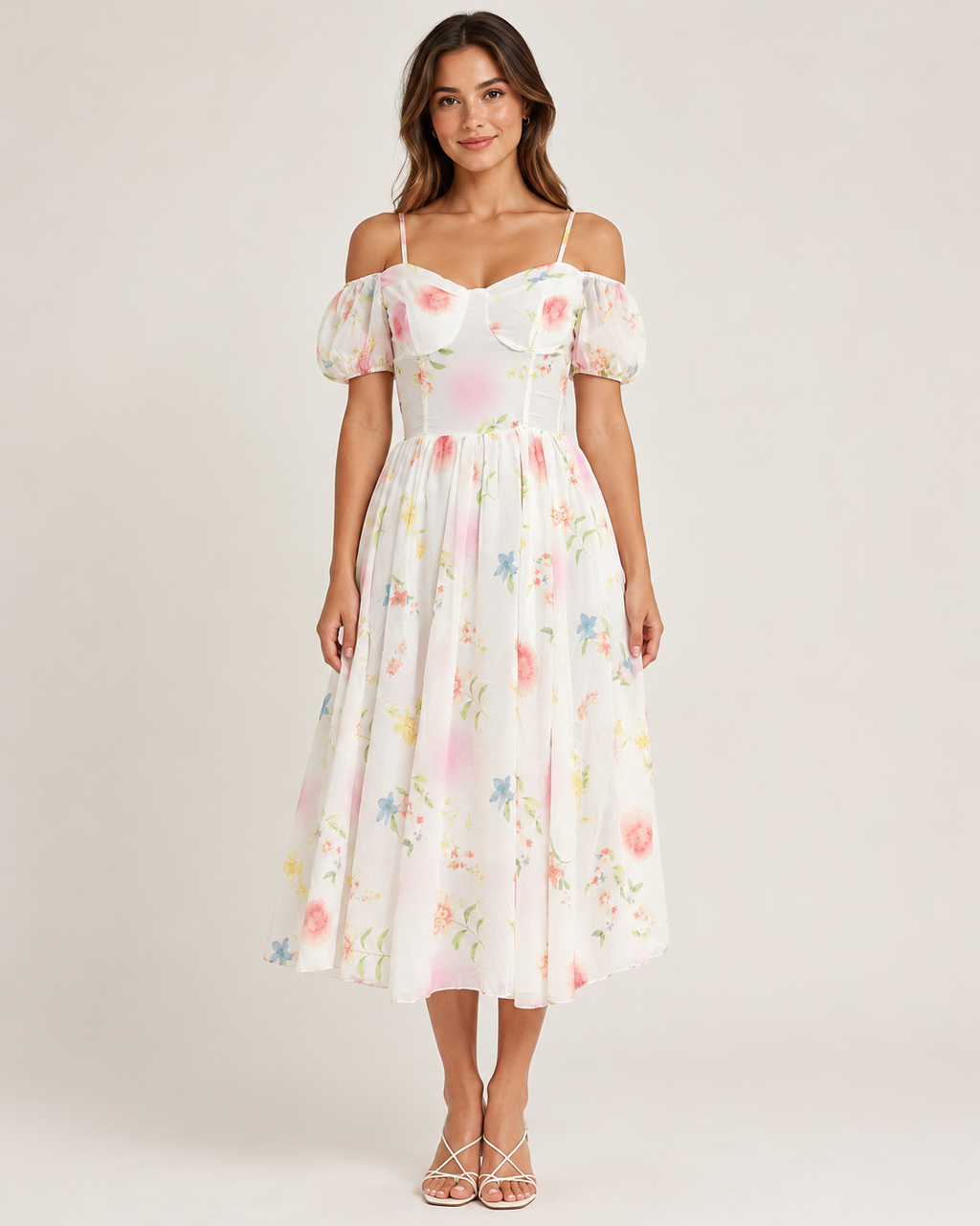 Off Chiffon Dress