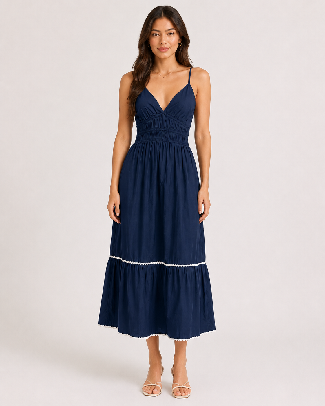 Strips Long Dress