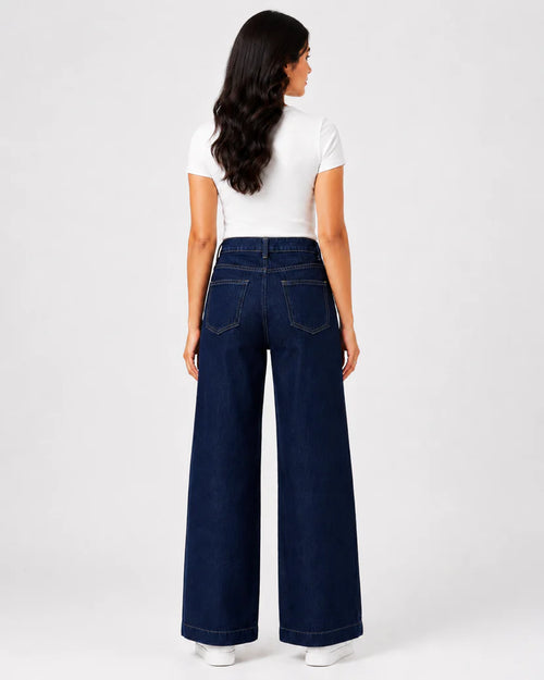 Midnight Straight Wide - Leg Jeans