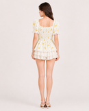 Bow Smocked Peplum Top