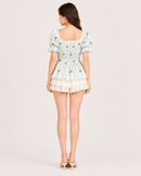 Bow Smocked Peplum Top