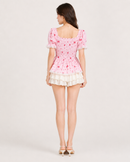 Bow Smocked Peplum Top