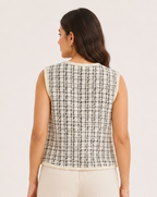 Tweed Vest - cardigan