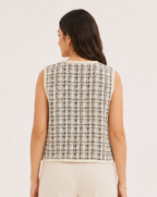Tweed Vest - cardigan