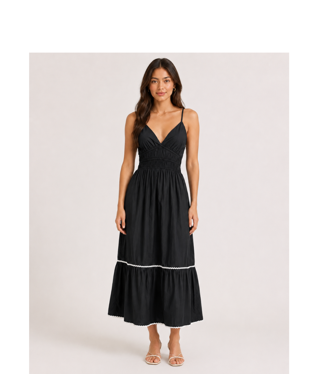 Strips Long Dress