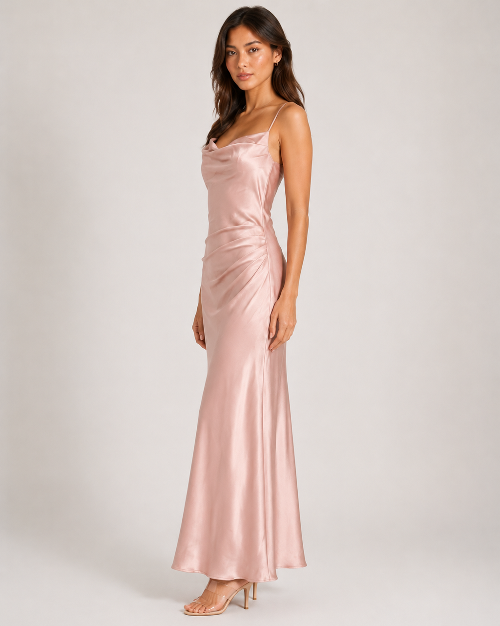 Slip Cowl Long Dress