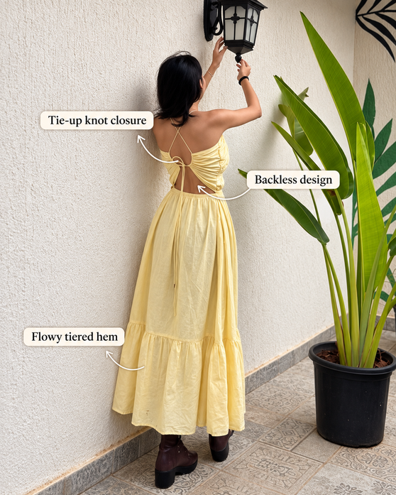 Elena Calf-Length Summer Dress