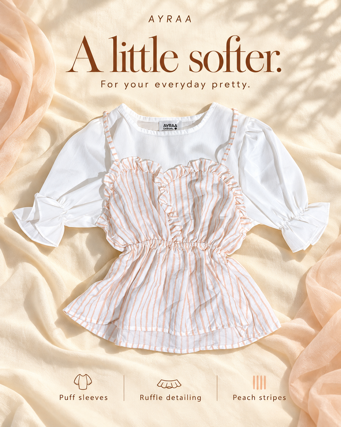 Free size S-L | Bust 28-36 / Peach