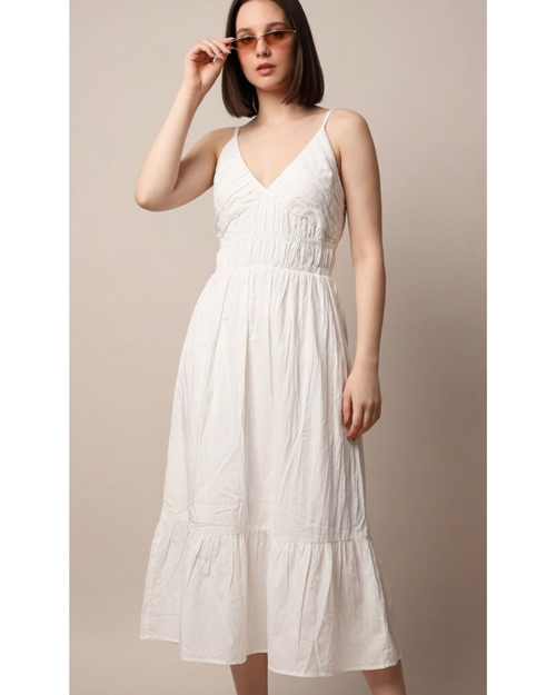 Elena Calf-Length Summer Dress
