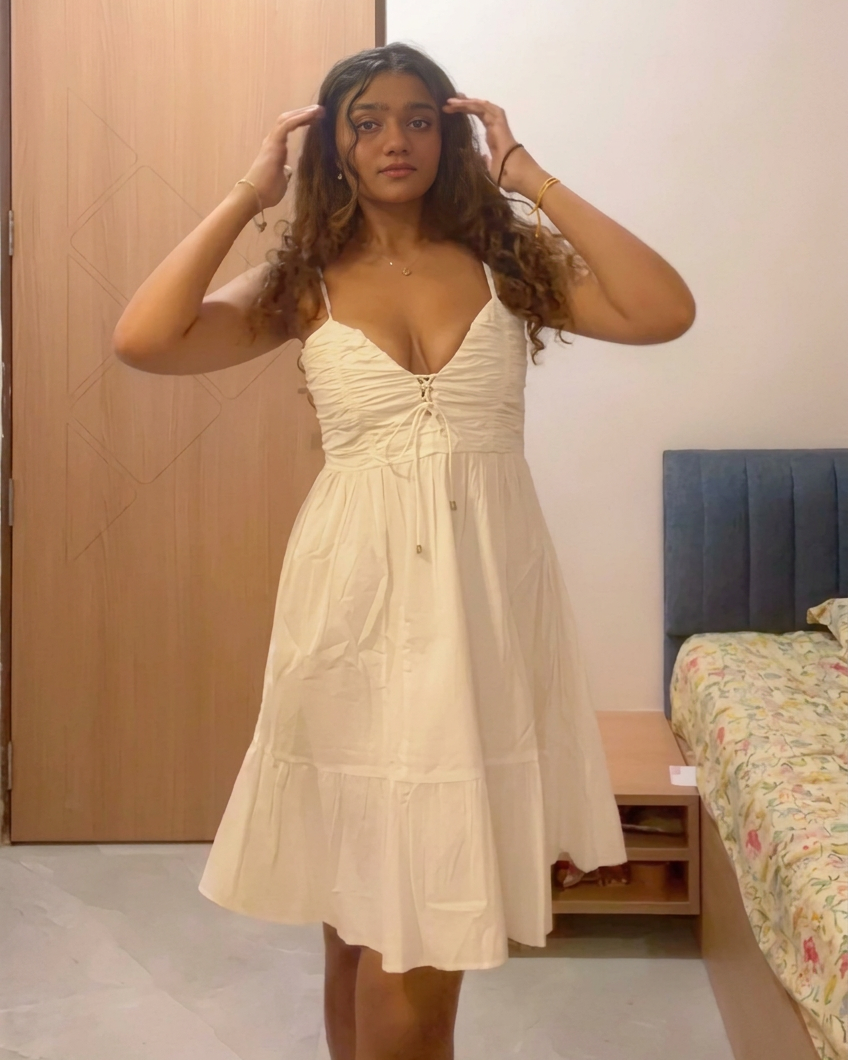 Rink's Coral Sunset Lace Dress